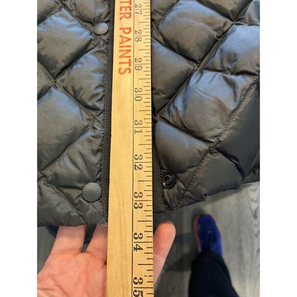 UNIQLO Ultra Light Down Long Jacket XL Packablet Coat Dark Green/Black - Picture 10 of 13